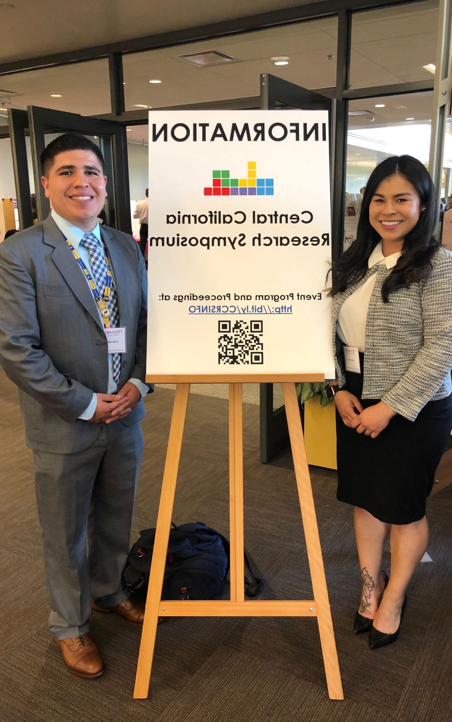Two public health students at Central California Research Symposium