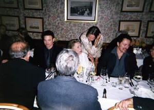 Guests at a March 1998 dinner in Sag Harbor, New York,